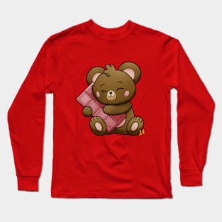 sweet strawberry chocolate teddy Long Sleeve T-Shirt